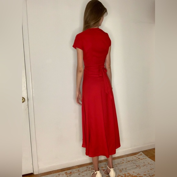 Long maxi elegant dress in red size S - Picture 7 of 11